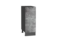 Шкаф нижний с 1-ой дверцей Флэт Graphite, Temple Stone 2S, 300 В*Ш*Г 816*300*478, фасад ЛДСП  Temple Stone 2S, корпус  Graphite ms2510VVT_52707