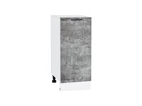 Шкаф нижний с 1-ой дверцей Флэт Белый, Temple Stone 2S, 350 В*Ш*Г 816*350*478, фасад ЛДСП  Temple Stone 2S, корпус  Белый ms2510VVT_65189
