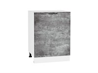 Шкаф нижний с 1-ой дверцей Флэт Белый, Temple Stone 2S, 600 В*Ш*Г 816*600*478, фасад ЛДСП  Temple Stone 2S, корпус  Белый ms2510VVT_52706