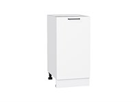 Шкаф нижний с 1-ой дверцей Флэт Белый, White In 2S, 400 В*Ш*Г 816*400*478, фасад ЛДСП  White In 2S, корпус  Белый ms2510VVT_55689