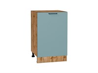 Шкаф нижний с 1-ой дверцей Флэт Дуб Вотан, Grey-green In 2S, 500 В*Ш*Г 816*500*478, фасад ЛДСП  Grey-green In 2S, корпус  Дуб Вотан ms2510VVT_62544
