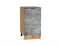 Шкаф нижний с 1-ой дверцей Флэт Дуб Вотан, Temple Stone 2S, 450 В*Ш*Г 816*450*478, фасад ЛДСП  Temple Stone 2S, корпус  Дуб Вотан ms2510VVT_62551