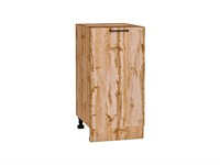 Шкаф нижний с 1-ой дверцей Флэт Дуб Вотан, Wotan Oak 2S, 400 В*Ш*Г 816*400*478, фасад ЛДСП  Wotan Oak 2S, корпус  Дуб Вотан ms2510VVT_62546