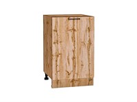 Шкаф нижний с 1-ой дверцей Флэт Дуб Вотан, Wotan Oak 2S, 500 В*Ш*Г 816*500*478, фасад ЛДСП  Wotan Oak 2S, корпус  Дуб Вотан ms2510VVT_62548