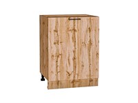 Шкаф нижний с 1-ой дверцей Флэт Дуб Вотан, Wotan Oak 2S, 600 В*Ш*Г 816*600*478, фасад ЛДСП  Wotan Oak 2S, корпус  Дуб Вотан ms2510VVT_62549