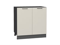 Шкаф нижний с 2-мя дверцами Флэт Graphite, Cashmere In 2S, 800 В*Ш*Г 816*800*478, фасад ЛДСП  Cashmere In 2S, корпус  Graphite ms2510VVT_55816