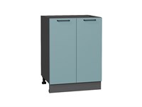 Шкаф нижний с 2-мя дверцами Флэт Graphite, Grey-green In 2S, 600 В*Ш*Г 816*600*478, фасад ЛДСП  Grey-green In 2S, корпус  Graphite ms2510VVT_56956