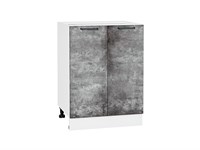 Шкаф нижний с 2-мя дверцами Флэт Белый, Temple Stone 2S, 600 В*Ш*Г 816*600*478, фасад ЛДСП  Temple Stone 2S, корпус  Белый ms2510VVT_52724