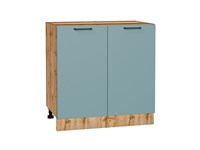Шкаф нижний с 2-мя дверцами Флэт Дуб Вотан, Grey-green In 2S, 800 В*Ш*Г 816*800*478, фасад ЛДСП  Grey-green In 2S, корпус  Дуб Вотан ms2510VVT_62569