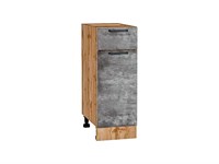 Шкаф нижний с 1-ой дверцей и ящиком Флэт Дуб Вотан, Temple Stone 2S, 300 В*Ш*Г 816*300*478, фасад ЛДСП  Temple Stone 2S, корпус  Дуб Вотан ms2510VVT_62518