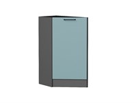 Шкаф нижний торцевой Флэт Graphite, Grey-green In 2S В*Ш*Г 816*296*552, фасад ЛДСП  Grey-green In 2S, корпус  Graphite ms2510VVT_56959