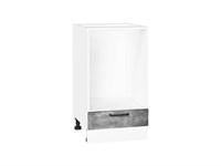 Шкаф нижний под духовку Флэт Белый, Temple Stone 2S, 450 В*Ш*Г 816*450*476, фасад ЛДСП  Temple Stone 2S, корпус  Белый ms2510VVT_67109