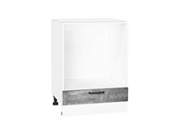 Шкаф нижний под духовку Флэт Белый, Temple Stone 2S, 600 В*Ш*Г 816*600*476, фасад ЛДСП  Temple Stone 2S, корпус  Белый ms2510VVT_52678