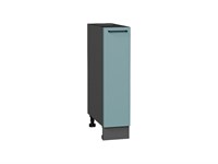 Шкаф нижний бутылочница Флэт Graphite, Grey-green In 2S, 200 В*Ш*Г 816*200*478, фасад ЛДСП  Grey-green In 2S, корпус  Graphite ms2510VVT_56892
