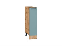 Шкаф нижний бутылочница Флэт Дуб Вотан, Grey-green In 2S, 200 В*Ш*Г 816*200*478, фасад ЛДСП  Grey-green In 2S, корпус  Дуб Вотан ms2510VVT_62504