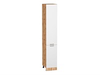 Шкаф пенал с 2-мя дверцами Флэт Дуб Вотан, White In 2S, 2340, 400 В*Ш*Г 2336*400*574, фасад ЛДСП  White In 2S, корпус  Дуб Вотан ms2510VVT_62631