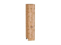 Шкаф пенал с 2-мя дверцами Флэт Дуб Вотан, Wotan Oak 2S, 2140, 400 В*Ш*Г 2132*400*574, фасад ЛДСП  Wotan Oak 2S, корпус  Дуб Вотан ms2510VVT_62641
