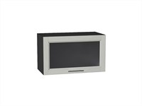 Шкаф верхний горизонтальный остекленный Сканди Graphite, Cappuccino Softwood, 600 В*Ш*Г 358*600*320, фасад МДФ/Стекло  Cappuccino Softwood, корпус  Graphite ms2510VVT_41277