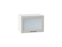 Шкаф верхний горизонтальный остекленный Сканди Белый, Cappuccino Softwood, 500 В*Ш*Г 358*500*320, фасад МДФ/Стекло  Cappuccino Softwood, корпус  Белый ms2510VVT_41265