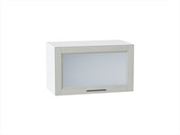 Шкаф верхний горизонтальный остекленный Сканди Белый, Cappuccino Softwood, 600 В*Ш*Г 358*600*320, фасад МДФ/Стекло  Cappuccino Softwood, корпус  Белый ms2510VVT_41276