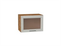 Шкаф верхний горизонтальный остекленный Сканди Дуб Вотан, Cappuccino Softwood, 500 В*Ш*Г 358*500*320, фасад МДФ/Стекло  Cappuccino Softwood, корпус  Дуб Вотан ms2510VVT_62838