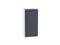 Шкаф верхний с 1-ой дверцей Сканди Белый, Graphite Softwood, 720, 350 В*Ш*Г 716*350*320, фасад МДФ  Graphite Softwood, корпус  Белый ms2510VVT_65210