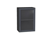 Шкаф верхний с 1-ой остекленной дверцей Сканди Graphite, Graphite Softwood, 720, 500 В*Ш*Г 716*500*320, фасад МДФ/Стекло  Graphite Softwood, корпус  Graphite ms2510VVT_41462