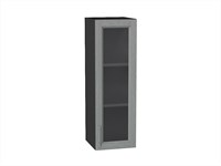 Шкаф верхний с 1-ой остекленной дверцей Сканди Graphite, Grey Softwood, 920, 300 В*Ш*Г 920*300*320, фасад МДФ/Стекло  Grey Softwood, корпус  Graphite ms2510VVT_41475