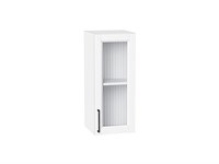 Шкаф верхний с 1-ой остекленной дверцей Сканди Белый, White Silkwood, 720, 300 В*Ш*Г 716*300*320, фасад МДФ/Стекло  White Silkwood, корпус  Белый ms2510VVT_70228