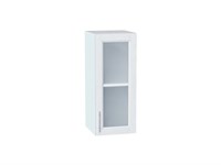Шкаф верхний с 1-ой остекленной дверцей Сканди Белый, White Softwood, 720, 300 В*Ш*Г 716*300*320, фасад МДФ/Стекло  White Softwood, корпус  Белый ms2510VVT_56181
