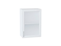 Шкаф верхний с 1-ой остекленной дверцей Сканди Белый, White Softwood, 720, 500 В*Ш*Г 716*500*320, фасад МДФ/Стекло  White Softwood, корпус  Белый ms2510VVT_56183