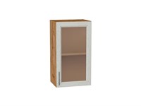 Шкаф верхний с 1-ой остекленной дверцей Сканди Дуб Вотан, Cappuccino Softwood, 720, 400 В*Ш*Г 716*400*320, фасад МДФ/Стекло  Cappuccino Softwood, корпус  Дуб Вотан ms2510VVT_62919
