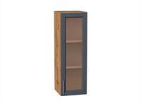Шкаф верхний с 1-ой остекленной дверцей Сканди Дуб Вотан, Graphite Softwood, 920, 300 В*Ш*Г 920*300*320, фасад МДФ/Стекло  Graphite Softwood, корпус  Дуб Вотан ms2510VVT_62931
