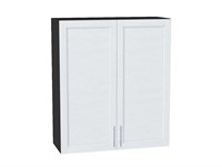 Шкаф верхний с 2-мя дверцами Сканди Graphite, White Softwood, 920, 800 В*Ш*Г 920*800*320, фасад МДФ  White Softwood, корпус  Graphite ms2510VVT_56180