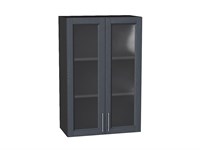 Шкаф верхний с 2-мя остекленными дверцами Сканди Graphite, Graphite Softwood, 920, 600 В*Ш*Г 920*600*320, фасад МДФ/Стекло  Graphite Softwood, корпус  Graphite ms2510VVT_41660