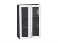 Шкаф верхний с 2-мя остекленными дверцами Сканди Graphite, White Softwood, 920, 600 В*Ш*Г 920*600*320, фасад МДФ/Стекло  White Softwood, корпус  Graphite ms2510VVT_56219