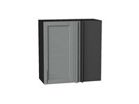 Шкаф верхний прямой угловой Сканди Graphite, Grey Softwood, 690 В*Ш*Г 716*690*345, фасад МДФ  Grey Softwood, корпус  Graphite ms2510VVT_48802