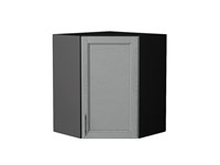 Шкаф верхний угловой Сканди Graphite, Grey Softwood, 720 В*Ш*Г 716*600*600, фасад МДФ  Grey Softwood, корпус  Graphite ms2510VVT_41684