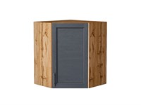 Шкаф верхний угловой Сканди Дуб Вотан, Graphite Softwood, 720 В*Ш*Г 716*600*600, фасад МДФ  Graphite Softwood, корпус  Дуб Вотан ms2510VVT_62980