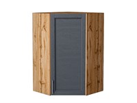 Шкаф верхний угловой Сканди Дуб Вотан, Graphite Softwood, 920 В*Ш*Г 920*600*600, фасад МДФ  Graphite Softwood, корпус  Дуб Вотан ms2510VVT_62981