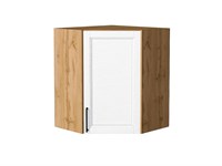 Шкаф верхний угловой Сканди Дуб Вотан, White Silkwood, 720 В*Ш*Г 716*600*600, фасад МДФ  White Silkwood, корпус  Дуб Вотан ms2510VVT_70260