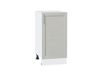 Шкаф нижний с 1-ой дверцей Сканди Белый, Cappuccino Softwood, 400 В*Ш*Г 816*400*480, фасад МДФ  Cappuccino Softwood, корпус  Белый ms2510VVT_41812