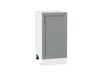 Шкаф нижний с 1-ой дверцей Сканди Белый, Grey Softwood, 400 В*Ш*Г 816*400*480, фасад МДФ  Grey Softwood, корпус  Белый ms2510VVT_41816