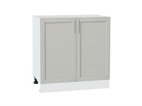 Шкаф нижний с 2-мя дверцами Сканди Белый, Cappuccino Softwood, 800 В*Ш*Г 816*800*478, фасад МДФ  Cappuccino Softwood, корпус  Белый ms2510VVT_41955