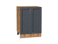 Шкаф нижний с 2-мя дверцами Сканди Дуб Вотан, Graphite Softwood, 600 В*Ш*Г 816*600*480, фасад МДФ  Graphite Softwood, корпус  Дуб Вотан ms2510VVT_63040