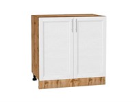 Шкаф нижний с 2-мя дверцами Сканди Дуб Вотан, White Softwood, 800 В*Ш*Г 816*800*478, фасад МДФ  White Softwood, корпус  Дуб Вотан ms2510VVT_63035