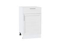 Шкаф нижний с 1-ой дверцей и ящиком Сканди Белый, White Softwood, 500 В*Ш*Г 816*500*480, фасад МДФ  White Softwood, корпус  Белый ms2510VVT_56241