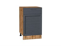Шкаф нижний с 1-ой дверцей и ящиком Сканди Дуб Вотан, Graphite Softwood, 500 В*Ш*Г 816*500*480, фасад МДФ  Graphite Softwood, корпус  Дуб Вотан ms2510VVT_63005