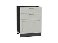 Шкаф нижний с 3-мя ящиками Сканди Graphite, Cappuccino Softwood, 600 В*Ш*Г 816*600*480, фасад МДФ  Cappuccino Softwood, корпус  Graphite ms2510VVT_41923