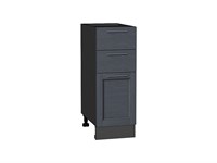 Шкаф нижний с 3-мя ящиками Сканди Graphite, Graphite Softwood, 300 В*Ш*Г 816*300*480, фасад МДФ  Graphite Softwood, корпус  Graphite ms2510VVT_41892
